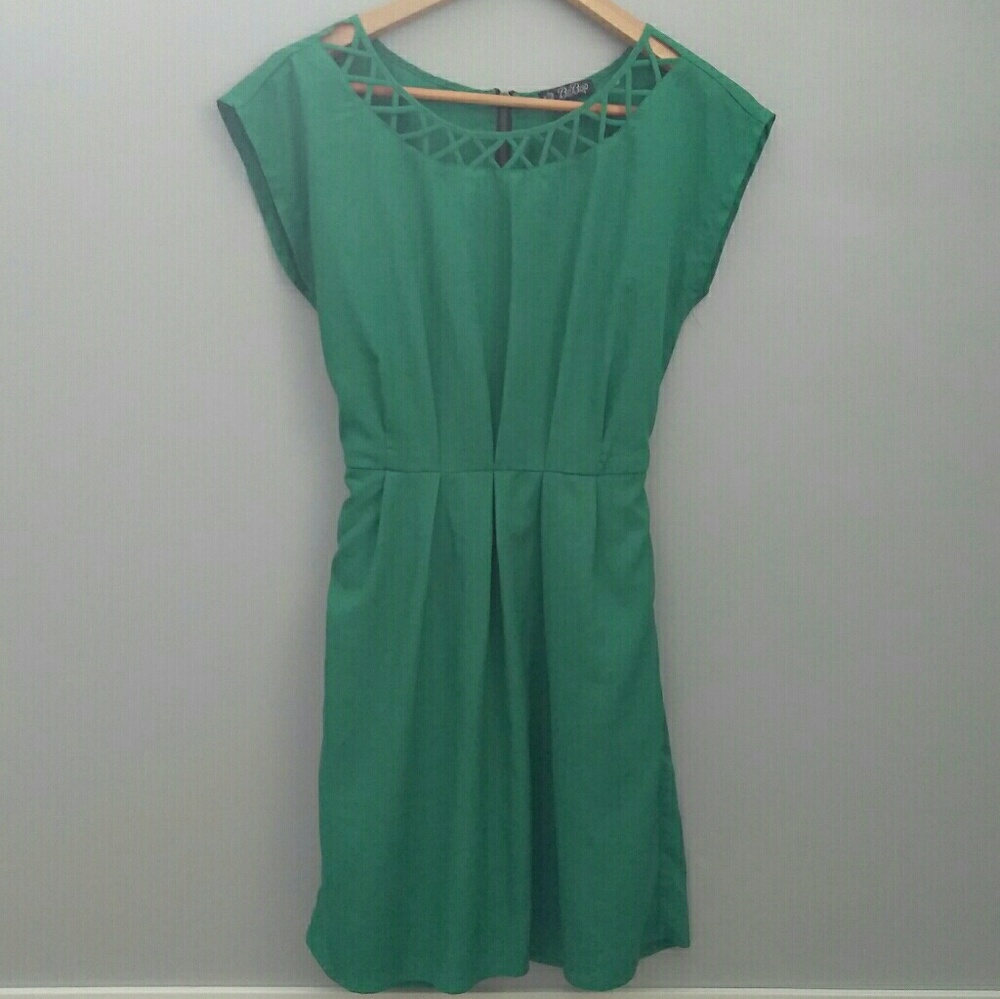 BeBop turquoise green midi dress